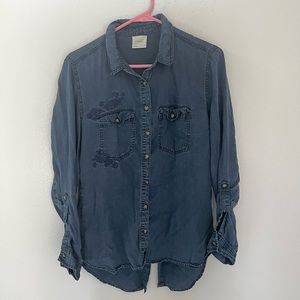Denim button down shirt